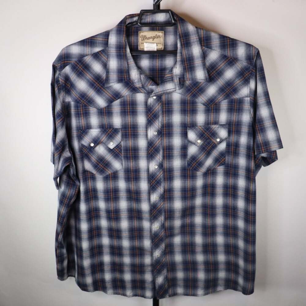 Wrangler Pearl Snap Short Sleeve Shirt Size 3XL Mens